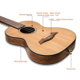 HRICANE Tenor Walnut Ukulele Ultra-thin Light for Travel