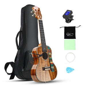 HRICANE Concert Solid Top Acacia Professional Ukulele Glossy Finished