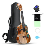 HRICANE Concert Solid Top Acacia Professional Ukulele Glossy Finished