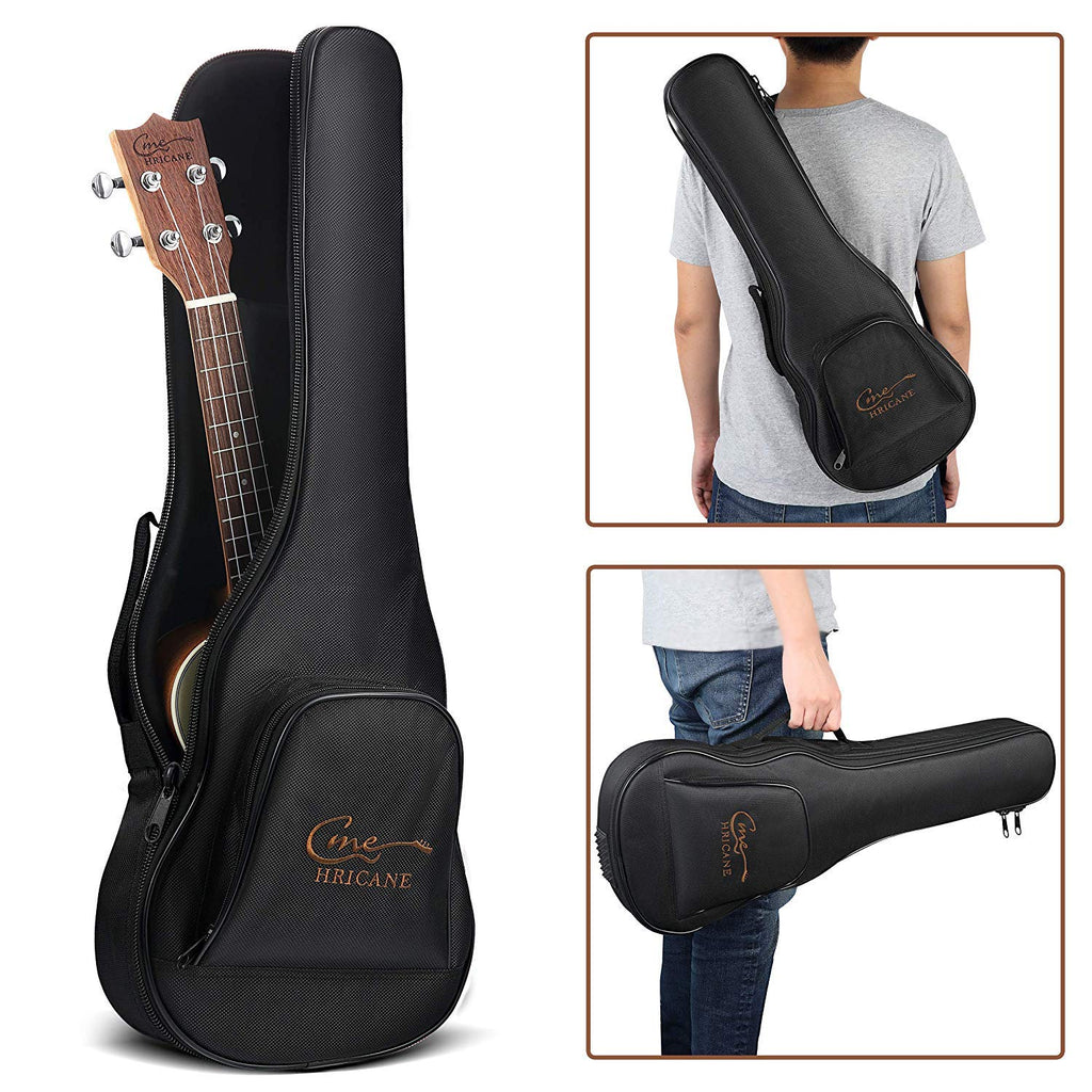 HRICANE Concert Ukulele 23 Inch Flower Spruce Top Sapele Ukulele