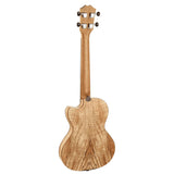 HRICANE solid spalted maple wood tenor size ultra slim ukulele for travel