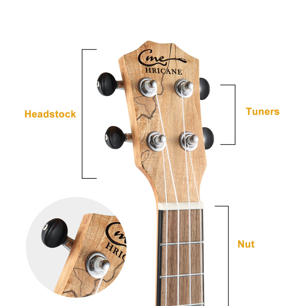 HRICANE Ukulele Slim tenor Solid walnut ukulele