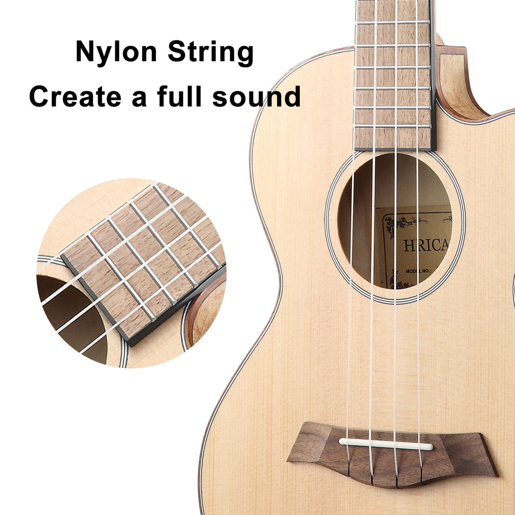 HRICANE Ukulele Slim tenor Solid walnut ukulele