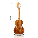 HRICANE Concert Solid Top Acacia Professional Ukulele Glossy Finished