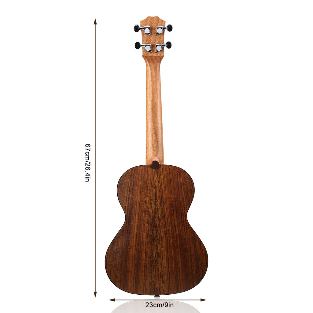 HRICANE Tenor Walnut Ukulele Ultra-thin Light for Travel