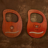 Lyre harp 19 strings mahogany wood