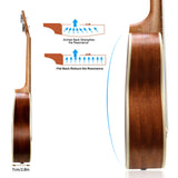 HRICANE Tenor zise Spruce Sapele Ukulele