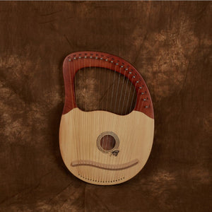 Lyre harp 19 strings mahogany wood