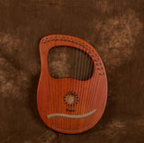 Lyre harp 19 strings mahogany wood