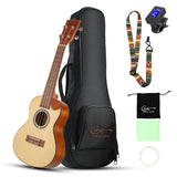 HRICANE Concert Ukulele Spruce Top Sapele back and side Cutaway Hawaii Ukulele