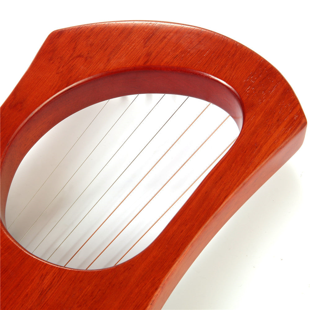 Hricane Musical Instrument Portable Mahogany Wood 7 Strings portable Lyre Harp