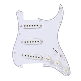 Prewired SSS 9 hole stratocaster guitar Pickup SSS W/B/W 3ply pickguard kit for stratocaster guitar