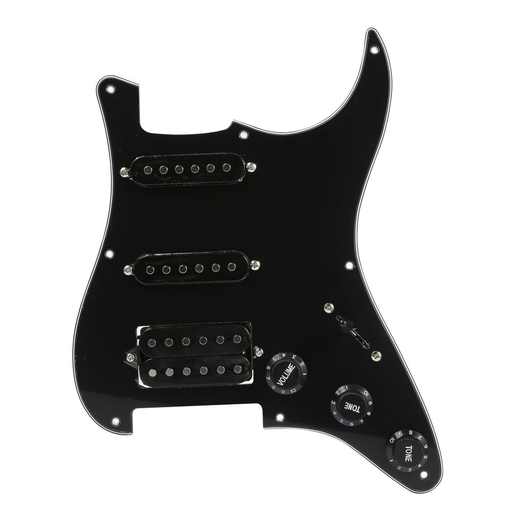 Prewired 9 hole SSH stratocaster guitar Pickup SSH B/W/B shell 3ply pickguard kit for fender stratocaster guitar