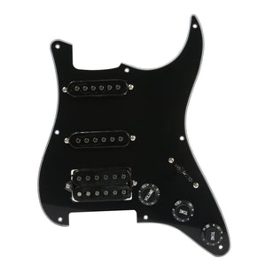 Prewired 9 hole SSH stratocaster guitar Pickup SSH B/W/B shell 3ply pickguard kit for fender stratocaster guitar
