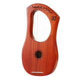 Hricane Musical Instrument Portable Mahogany Wood 7 Strings portable Lyre Harp