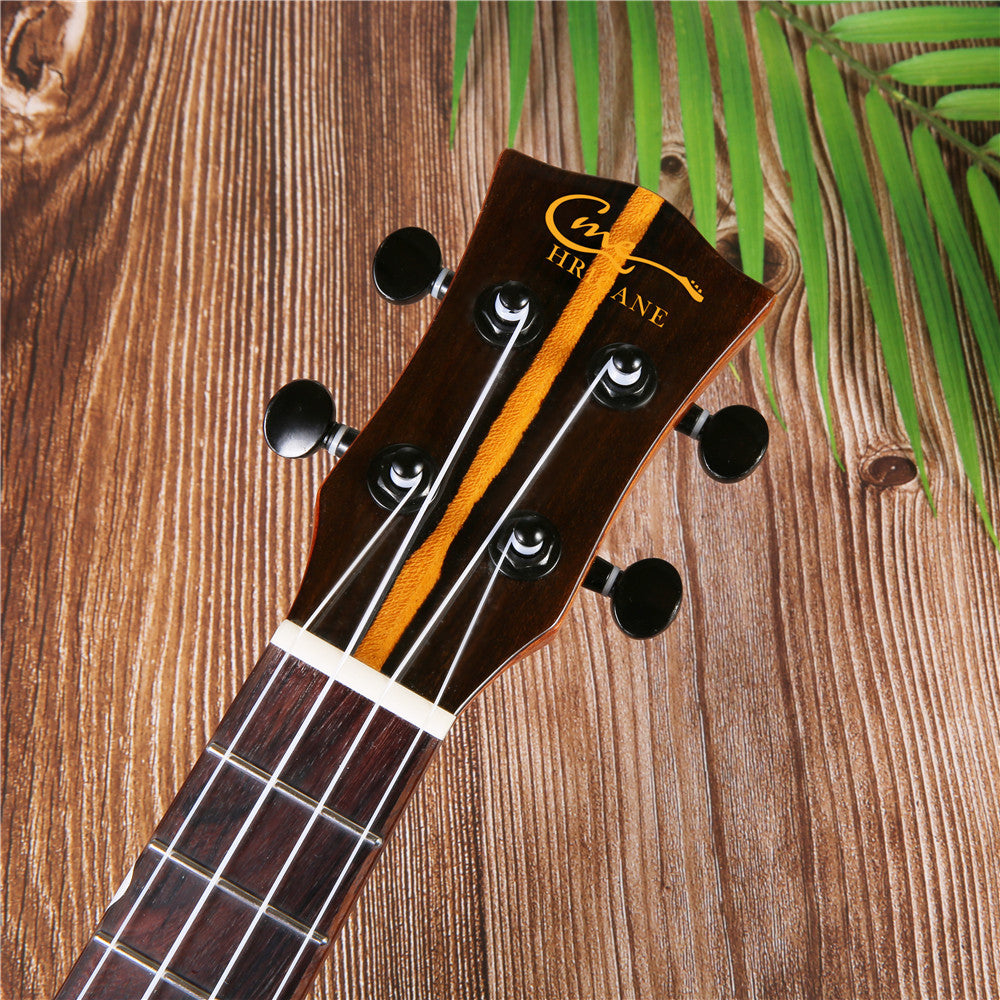 23 inch black persimmon wood bright ukulele
