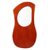 Hricane Musical Instrument Portable Mahogany Wood 7 Strings portable Lyre Harp