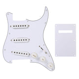 Prewired SSS 9 hole stratocaster guitar Pickup SSS W/B/W 3ply pickguard kit for stratocaster guitar