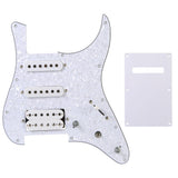 Prewired SSH 9 Hole Loaded stratocaster guitar Pickup SSH W/B/W 3ply pickguard kit for Fender American/Mexican Stratocaster