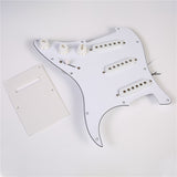 Prewired SSS 9 hole stratocaster guitar Pickup SSS W/B/W 3ply pickguard kit for stratocaster guitar