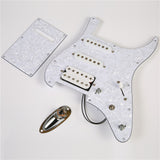 Prewired SSH 9 Hole Loaded stratocaster guitar Pickup SSH W/B/W 3ply pickguard kit for Fender American/Mexican Stratocaster