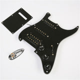 Prewired 9 hole SSH stratocaster guitar Pickup SSH B/W/B shell 3ply pickguard kit for fender stratocaster guitar