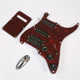 Prewired SSH 9 hole stratocaster guitar Pickup SSH RED Tortoise shell shell 3ply pickguard kit for fender stratocaster guitar