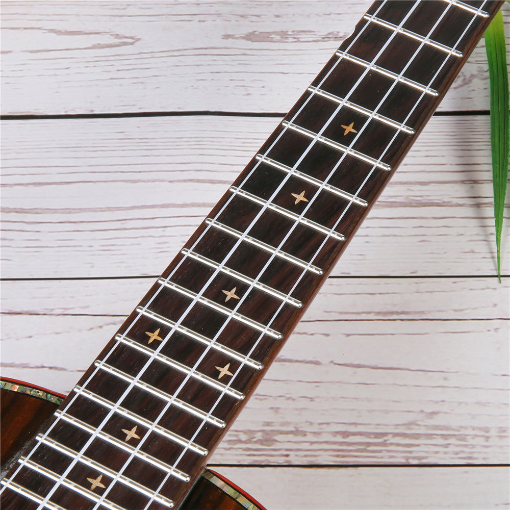 23 inch black persimmon wood bright ukulele