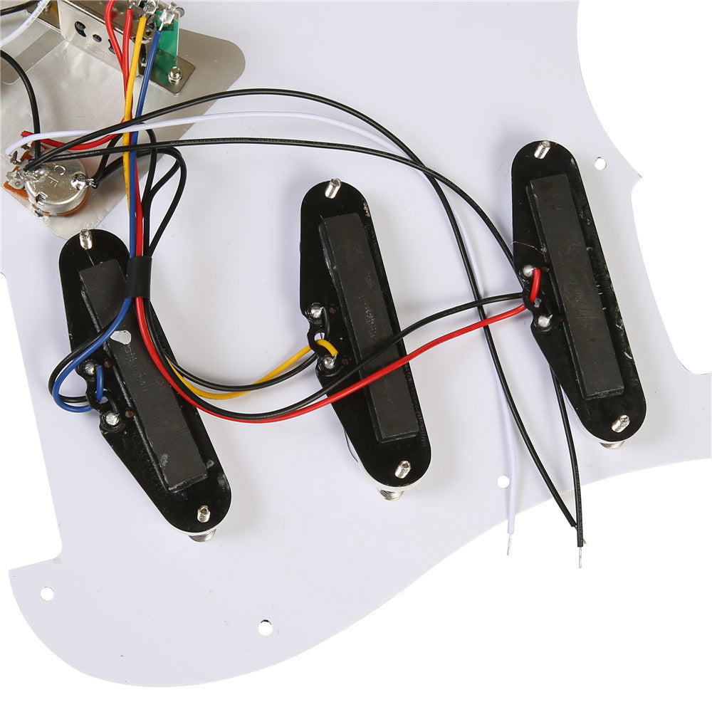 Prewired SSS 9 hole stratocaster guitar Pickup SSS W/B/W 3ply pickguard kit for stratocaster guitar