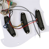Prewired SSS 9 hole stratocaster guitar Pickup SSS W/B/W 3ply pickguard kit for stratocaster guitar