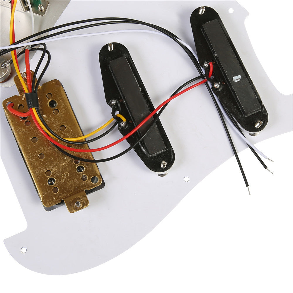 Prewired SSH 9 Hole Loaded stratocaster guitar Pickup SSH W/B/W 3ply pickguard kit for Fender American/Mexican Stratocaster