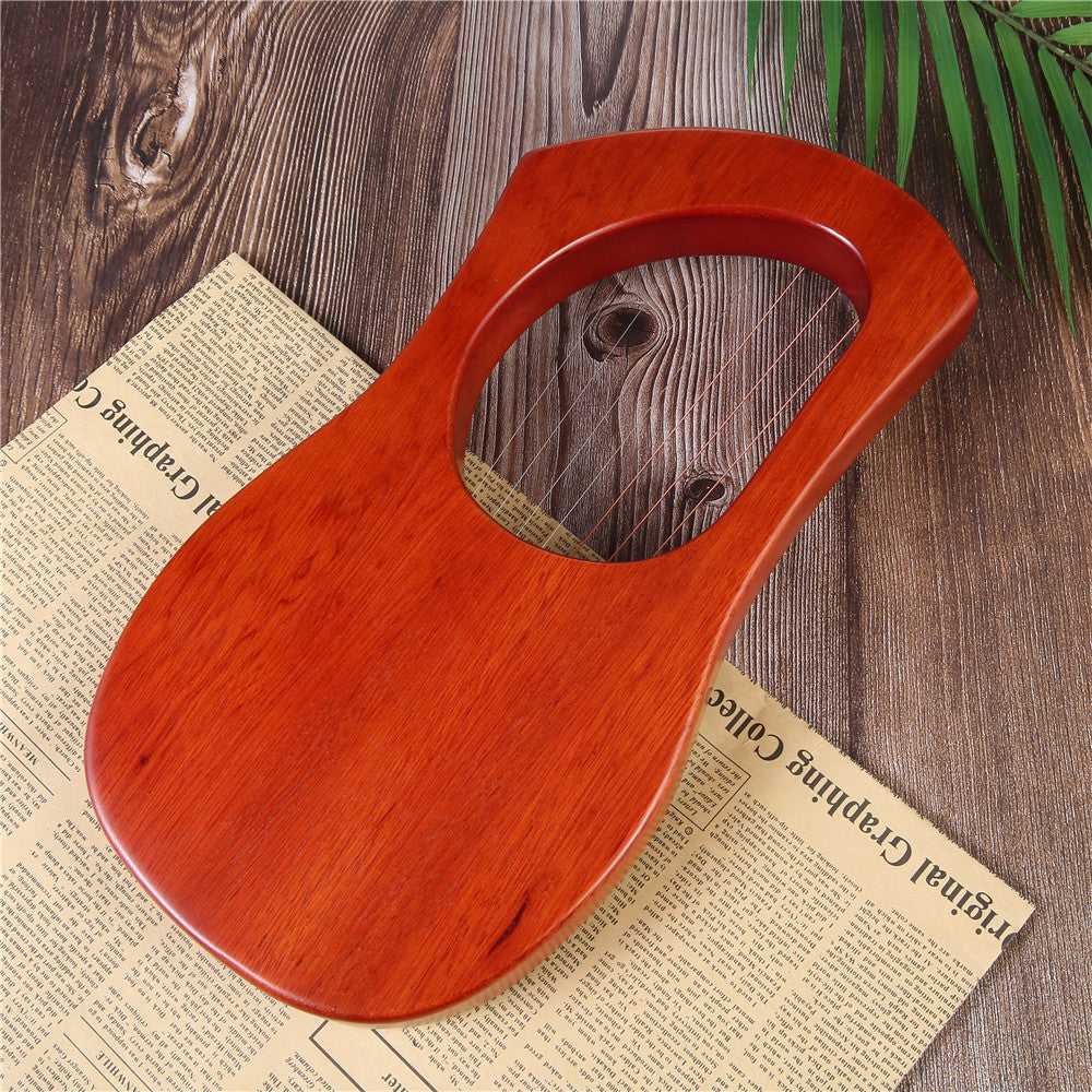 Hricane Musical Instrument Portable Mahogany Wood 7 Strings portable Lyre Harp
