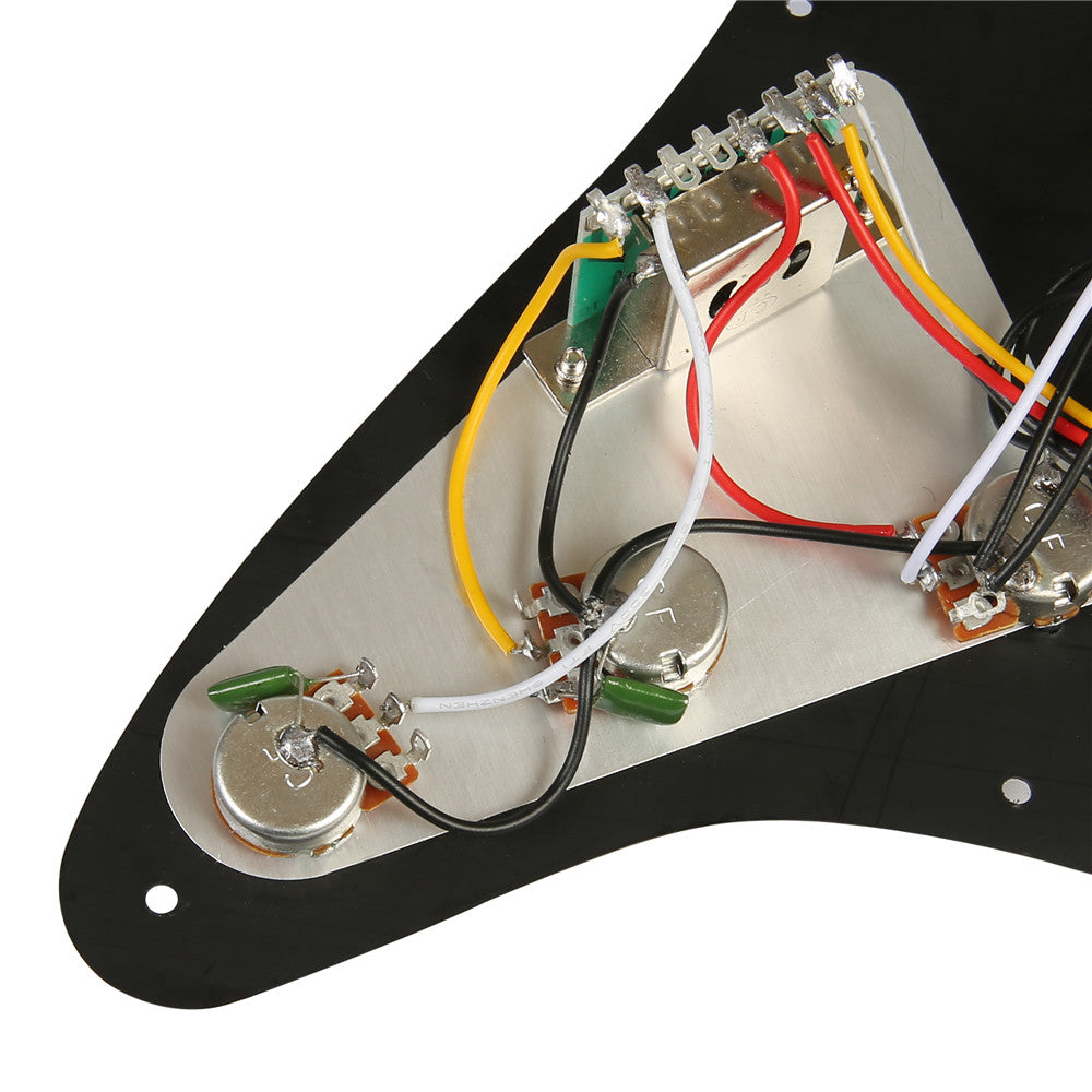 Prewired 9 hole SSH stratocaster guitar Pickup SSH B/W/B shell 3ply pickguard kit for fender stratocaster guitar