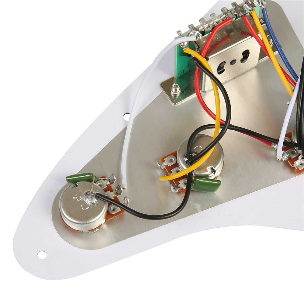 Prewired SSS 9 hole stratocaster guitar Pickup SSS W/B/W 3ply pickguard kit for stratocaster guitar