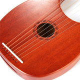 Hricane Musical Instrument Portable Mahogany Wood 7 Strings portable Lyre Harp