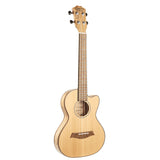 HRICANE solid spalted maple wood tenor size ultra slim ukulele for travel