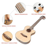 HRICANE Ukulele Slim tenor Solid walnut ukulele