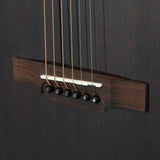 39 Inch Solid Mahogany Top Black Acoustic Guitar