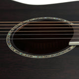 39 Inch Solid Mahogany Top Black Acoustic Guitar