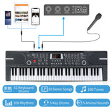 Hricane Kids Piano Keyboard, 61 Keys Beginner Electronic Keyboard