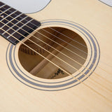 41 Inch Solid Spruce Top Folk Natural-Cutaway Acoustic Guitar