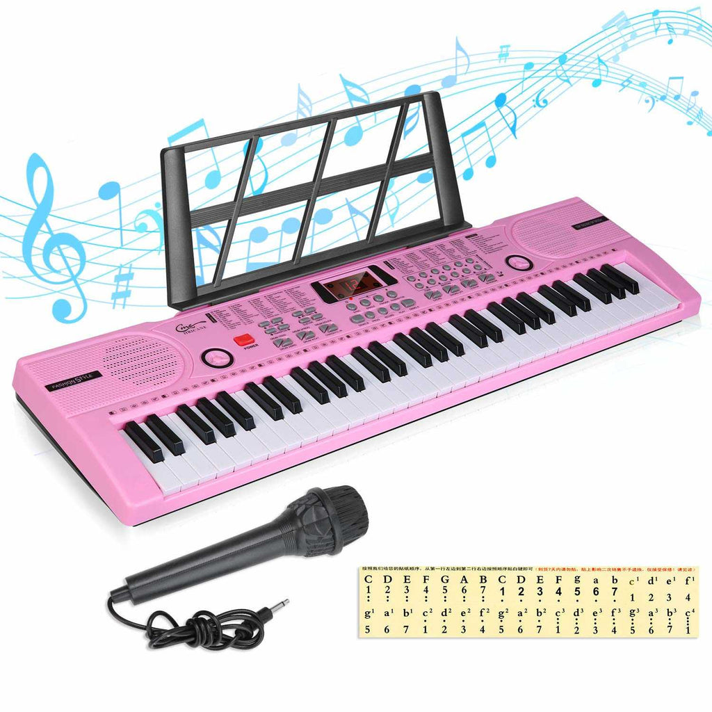 61-Key Beginners Electronic Keyboard Piano Set w/ 3 Modes, Microphone –  Best Choice Products