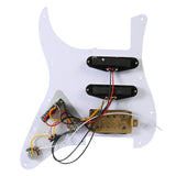 Prewired SSH 9 Hole Loaded stratocaster guitar Pickup SSH W/B/W 3ply pickguard kit for Fender American/Mexican Stratocaster