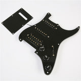 Prewired 9 hole SSH stratocaster guitar Pickup SSH B/W/B shell 3ply pickguard kit for fender stratocaster guitar