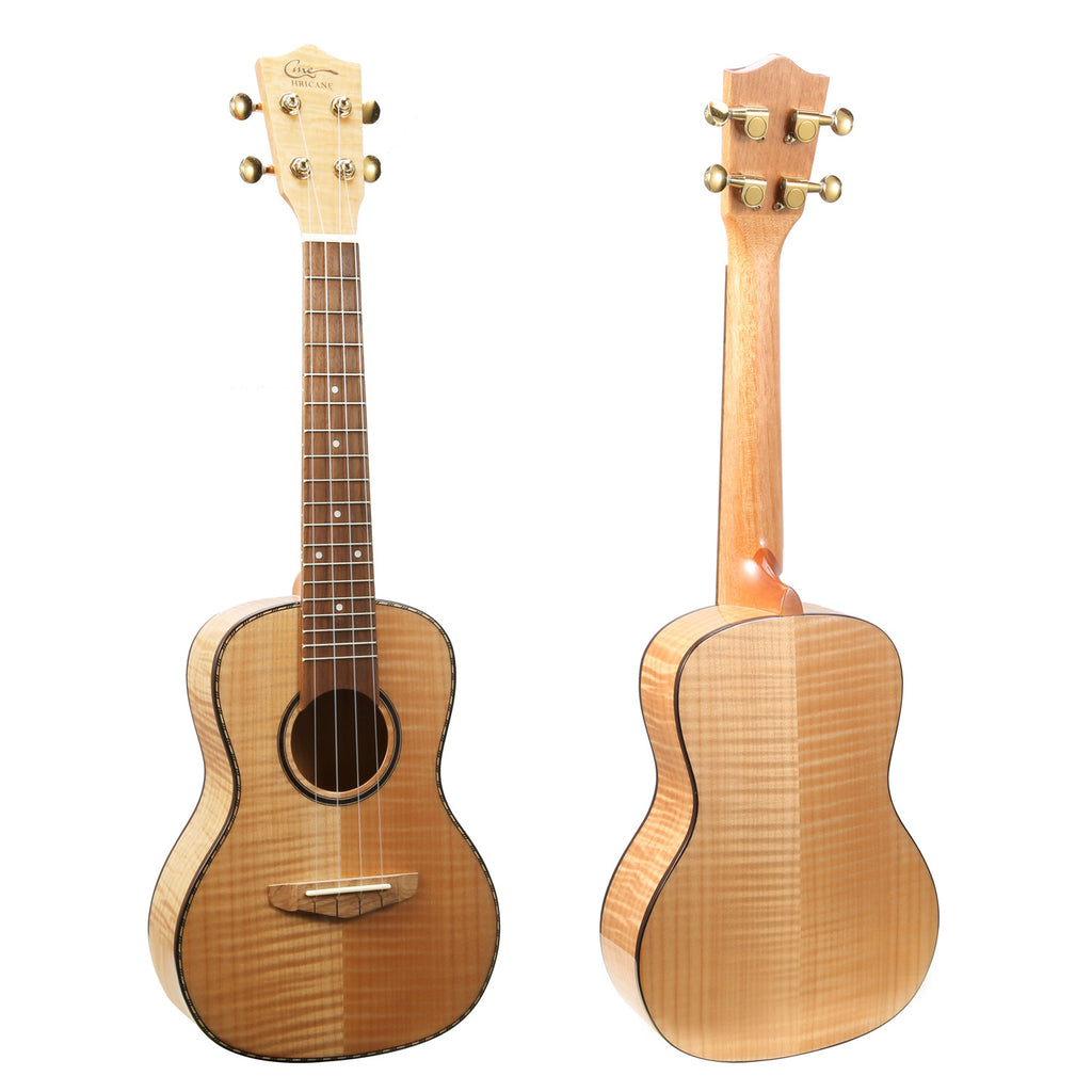 HRICANE Concert size Flame Maple ukulele