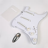 Prewired SSS 9 hole stratocaster guitar Pickup SSS W/B/W 3ply pickguard kit for stratocaster guitar