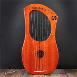 Hricane Musical Instrument Portable Mahogany Wood 7 Strings portable Lyre Harp